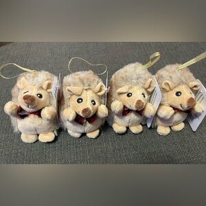 Cute Plush Hedgehog Minis Set of 4 New